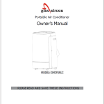 GMCP12RLC - 12000 BTU Portable Aircon - Wifi - User Manual
