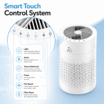 Smart touch control system on GMC air purifier with easy one-touch operation features
