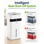 Auto shut off dehumidifier intelligent water tank protection