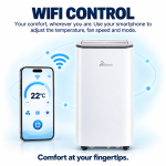 GMCP12RLD smart WiFi portable aircon controlled from a smartphone